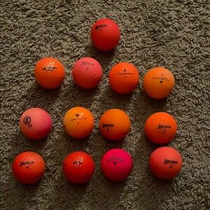 Assorted Golf Balls - Orange and Pink